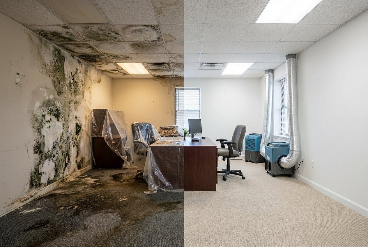 Bathroom & Kitchen Mold Removal restoration — commercial office space of commercial property in Cresskill, NJ
